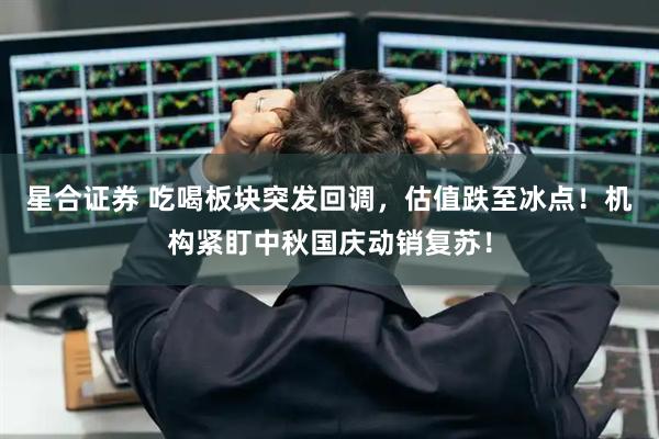 星合证券 吃喝板块突发回调，估值跌至冰点！机构紧盯中秋国庆动销复苏！