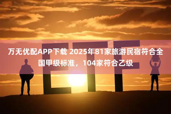 万无优配APP下载 2025年81家旅游民宿符合全国甲级标准，104家符合乙级